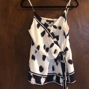 Gorgeous Navy and White Banana Republic Blouse.